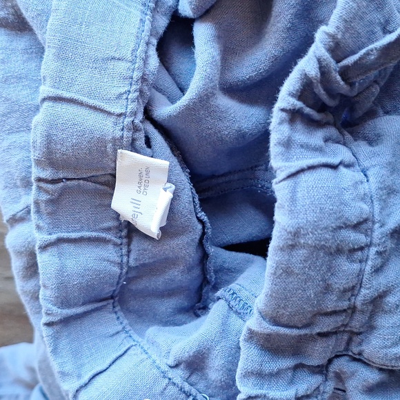 Pure Jill 100% Linen Light Blue Capri Pant Size Xs - Picture 7 of 7